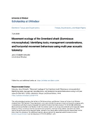 Movement Ecology of the Greenland Shark