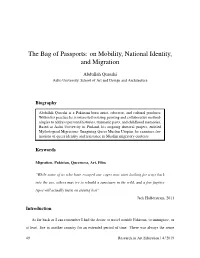 On Mobility, National Identity, and Migration