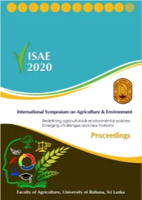 Proceedings of ISAE 2020
