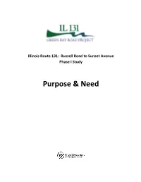 Purpose & Need