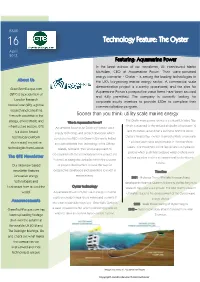 Technology Feature: the Oyster 16