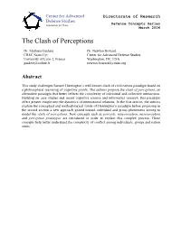 The Clash of Perceptions