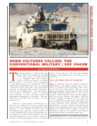 The Conventional Military / Sof Chasm