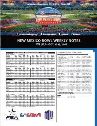 Week 7 – Oct. 13, 2018