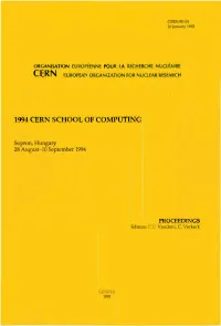 1994 Cern School of Computing
