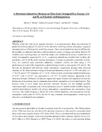 A Maximum Subsurface Biomass on Mars from Untapped Free Energy: CO