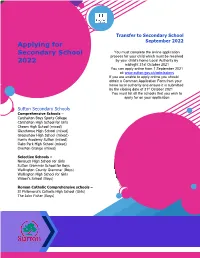 Applying for Secondary School 2022