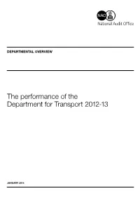 Departmental Overview the Performance of the Department For