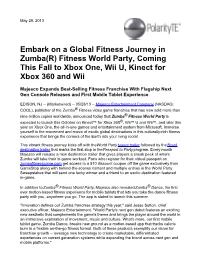 Embark on a Global Fitness Journey in Zumba(R) Fitness World Party, Coming This Fall to Xbox One, Wii U, Kinect for Xbox 360 and Wii