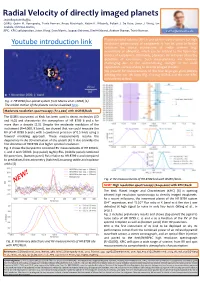 Radial Velocity of Directly Imaged Planets Jean-Baptiste Ruffio, OSIRIS: Quinn M