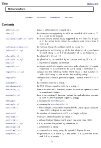String Functions