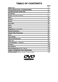 Table of Contents