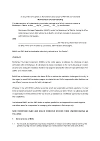 To Be Printed and Signed on Non-Judicial Stamp Paper of INR 100 and Notarized) Memorandum of Understanding