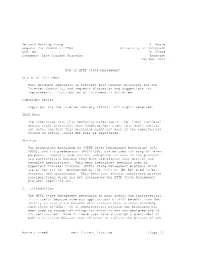 Use of HTTP State Management RFC 2964