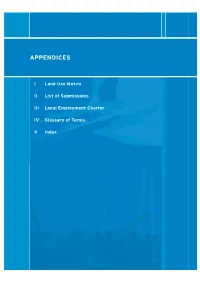 Appendices Appendix I Land Use Matrix