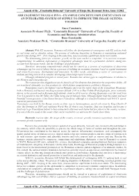Arrangement Transalpina - Example Concrete Implementation of an Integrated System of Supply to Improve the Image Oltenia Tourism