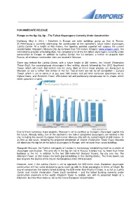 FOR IMMEDIATE RELEASE Europe on the Up, Up, up – the Tallest