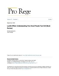 Lucifer Effect: Understanding How Good People Turn Evil (Book Review)