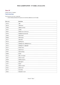 NICE CLASSIFICATION - 10Th Edition, Version 2016