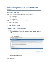Patch Management for Redhat Enterprise Linux