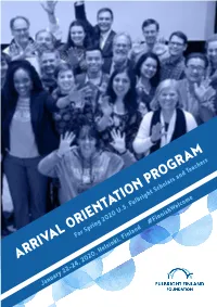 Spring Arrival Orientation Program