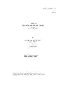 SURVEY of NUKULAELAE and NUKUFETAU LAGOONS TUVALU 3 April - 5 May 1989
