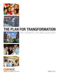 THE PLAN for TRANSFORMATION an Update on Relocation