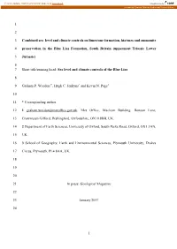 1 1 2 Combined Sea–Level and Climate Controls on Limestone Formation