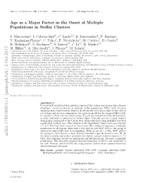 Age As a Major Factor in the Onset of Multiple Populations in Stellar Clusters