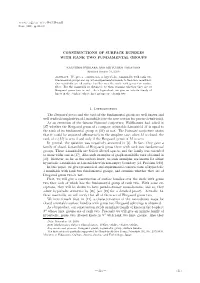CONSTRUCTIONS of SURFACE BUNDLES with RANK TWO FUNDAMENTAL GROUPS 1. Introduction the Heegaard Genus and the Rank of the Fundame