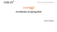 Freemarker in Spring Web