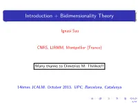 Introduction + Bidimensionality Theory