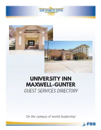 Lodging Guest Book Air Forces Inns | 2