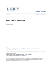 Martin Luther on Sanctification