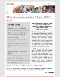 May Diversity Newsletter