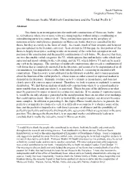 Moroccan Arabic Multiverb Constructions and the Verbal Prefix K-1