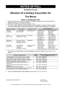 Notice of Poll