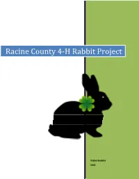 Racine County Rabbit Project Booklet