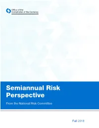 Semiannual Risk Perspective Fall 2018