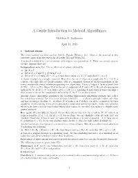 A Gentle Introduction to Matroid Algorithmics