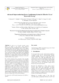 Advanced Superconducting Power Conditioning System for Effective Use of Renewable Energy