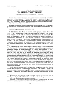 An..Time Algorithm for Triangulating