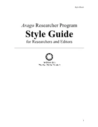 Arago™ Style Guide