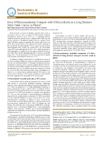 Does N-Nitrosomelatonin Compete with S-Nitrosothiols As a Long