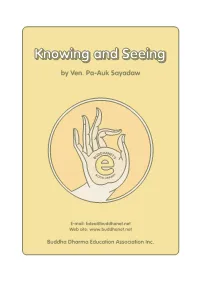 Knowing and Seeing