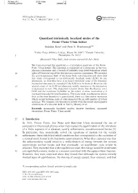 Quantized Intrinsically Localized Modes of the Fermi–Pasta–Ulam Lattice Sukalpa Basua and Peter S