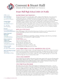 Stuart Hall High School 2020–21 Profile