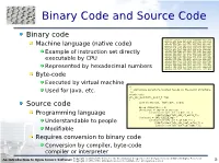 Binary Code and Source Code