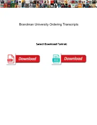 Brandman University Ordering Transcripts