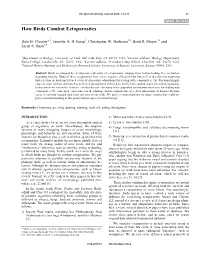How Birds Combat Ectoparasites